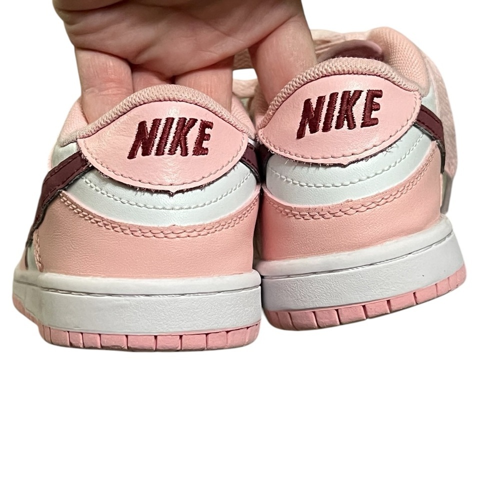 Nike girls dunk low pink foam lace up sneakers - Picture 4 of 8